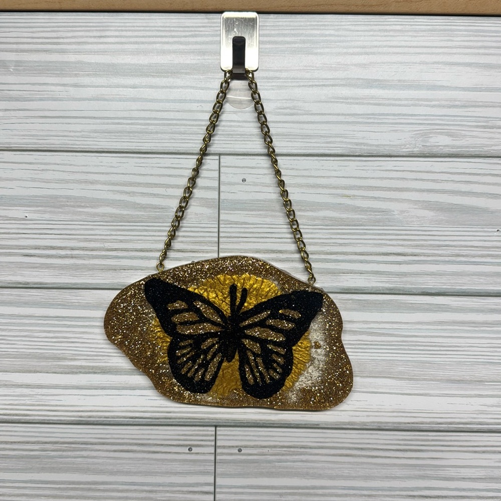 Gold Glitter Butterfly Wall Hanging- no. 4